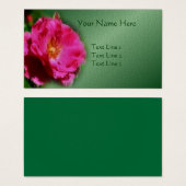 ピンクローズフラワーアート名刺 (正面&裏面)