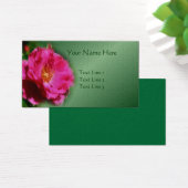 ピンクローズフラワーアート名刺 (デスク)