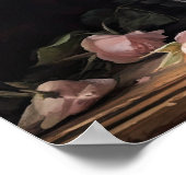 ピンクローズフラワーズアートプリントポスター ポスター (角)