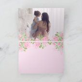 ピンクローズフラワーズフレームハッピーマザーズデイフォト カード (内部)