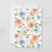 ピンクローズフラワーズ悔やみや弔慰記憶サンキューカード サンキューカード (裏面)