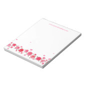 ピンクローズフラワーデザイナービジネス広告ズパッド ノートパッド (回転)