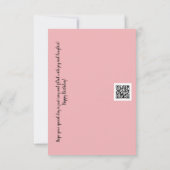 ピンクローズフラワーフラット誕生日カード カード (裏面)