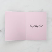 ピンクローズフラワーフローラヴィンテージバラカード カード (内部)