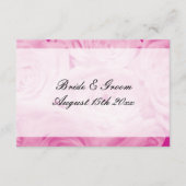 ピンクローズフラワーフローラ結婚テーマズスイート エンクロージャーカード (正面)