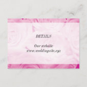 ピンクローズフラワーフローラ結婚テーマズスイート エンクロージャーカード (裏面)