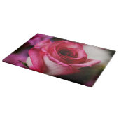 ピンクローズフラワーフローラ カッティングボード (角)