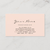 ピンクローズフラワーブロガーStylistイベント美しい体 名刺 (裏面)