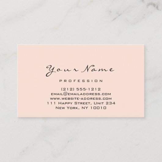 ピンクローズフラワーブロガーStylistイベント美しい体 名刺 (裏面)