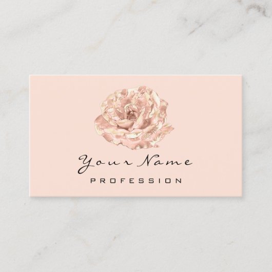 ピンクローズフラワーブロガーStylistイベント美しい体 名刺 (正面)