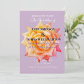 ピンクローズフラワーブロッサム結婚式招待状 招待状 (スタンド正面)