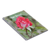 ピンクローズフラワー信仰祈りの言葉ジャーナル ノートブック (右側)