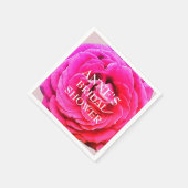 ピンクローズフラワー、ブライダルシャワー紙ナプキンス スタンダードカクテルナプキン (角)