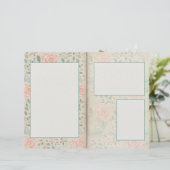 ピンクローズフレームスクラップブック紙 (スタンド正面)