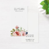 ピンクローズフローライヤリングジュエリーディスプレイカード (デスク)