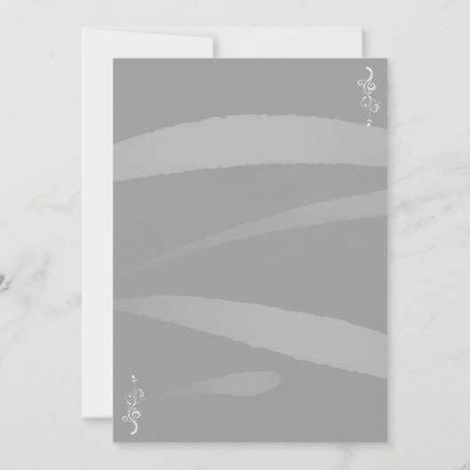 ピンクローズフローラウォーターストライプカラー60誕生日 招待状 (裏面)