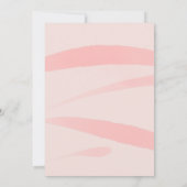 ピンクローズフローラウォーターストライプカラー60誕生日 招待状 (裏面)