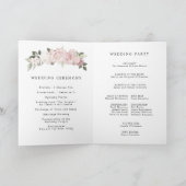 ピンクローズフローラエレガントなウェディング冊子プログラム プログラム (内部)