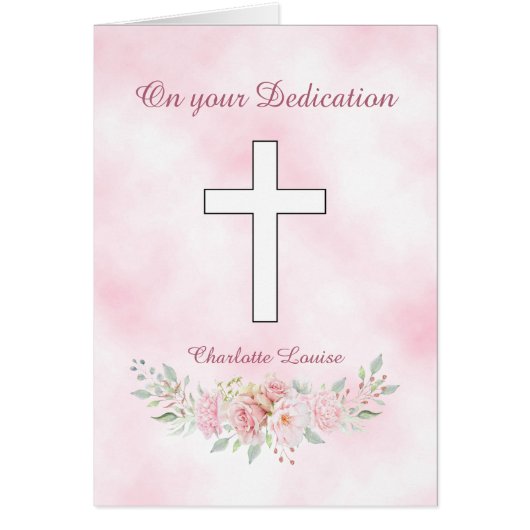 ピンクローズフローラガールクリスチャン献身 (正面)