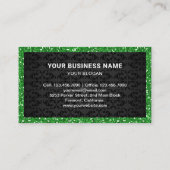 ピンクローズフローラグリーンベルベットカップケーキベーカリー 名刺 (裏面)