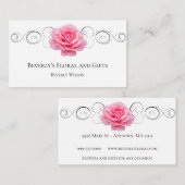 ピンクローズフローラショップ名刺 名刺 (正面/裏面)
