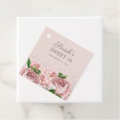 ピンクローズフローラシルバーグリッタースウィート16 フェイバータグ (インサイチュ)