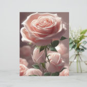 ピンクローズフローラスクラップブック紙 (スタンド正面)