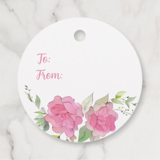 ピンクローズフローラハッピーマザーズデイ フェイバータグ (裏面)