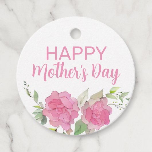 ピンクローズフローラハッピーマザーズデイ フェイバータグ (正面)