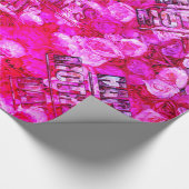 ピンクローズフローラハッピーマザーズデイ ラッピングペーパー (角)