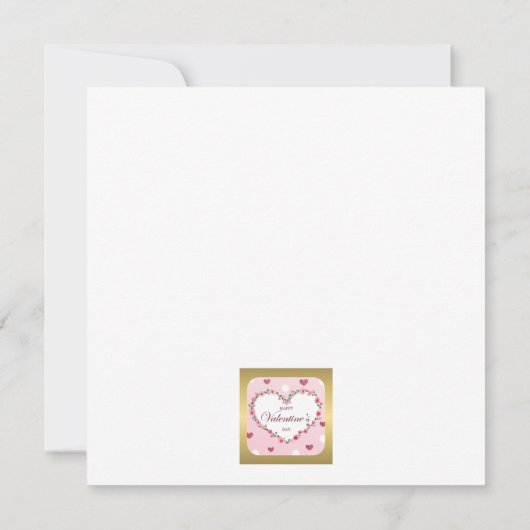 ピンクローズフローラハートバレンタインデギフト (裏面)