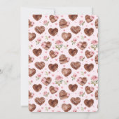 ピンクローズフローラハート16誕生日 招待状 (裏面)