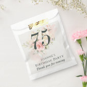 ピンクローズフローラバンチエイジ誕生日パーティー フェイバーバッグ (封をした状態)