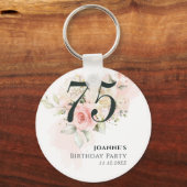 ピンクローズフローラバンチ75thバースデーパーティー キーホルダー (正面)