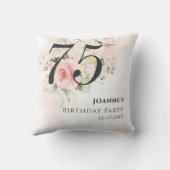 ピンクローズフローラバンチ75thバースデーパーティー クッション (裏面)
