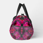 ピンクローズフローラパーソナライズされた抽象芸術 ダッフルバッグ (右)