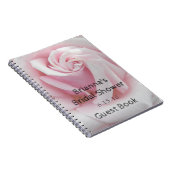ピンクローズフローラブライダルシャワーゲスト ノートブック (右側)