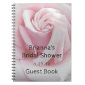 ピンクローズフローラブライダルシャワーゲスト ノートブック (正面)