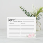 ピンクローズフローラブライダルレシピカード エンクロージャーカード (スタンド正面)