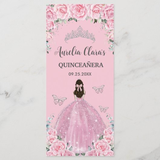 ピンクローズフローラプリンセスドレスキンセアニラメニュー プログラム (裏面)