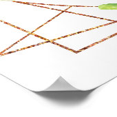 ピンクローズフローラベビー誕生統計 ポスター (角)