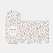 ピンクローズフローラホワイトボーパーソナライズされたズ結婚ズ フェイバーボックス (折り畳みなし)