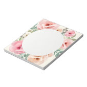 ピンクローズフローラメモ帳 ノートパッド (回転)