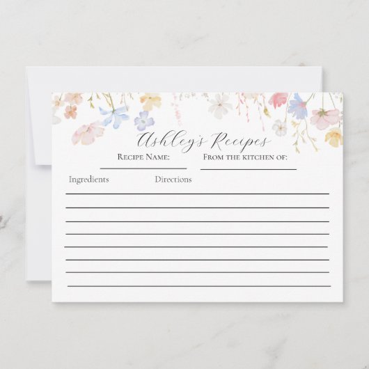 ピンクローズフローラレシピカード (正面)