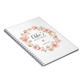 ピンクローズフローラレシピ本 ノートブック (右側)