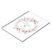 ピンクローズフローラレシピ本 ノートブック (左側)