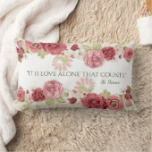 ピンクローズフローラヴィンテージ聖テリーズ宗教 ランバークッション (ブランケット)