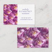 ピンクローズフローラ名刺 名刺 (正面/裏面)