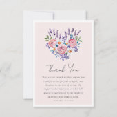 ピンクローズフローラ悔やみや弔慰葬儀 サンキューカード (正面)