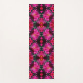 ピンクローズフローラ抽象芸術アート ヨガマット (正面)